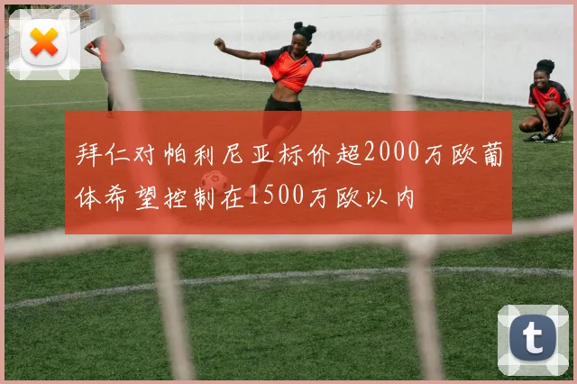 拜仁对帕利尼亚标价超2000万欧葡体希望控制在1500万欧以内